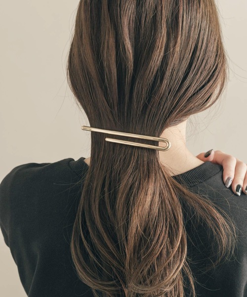 SMELLY（スメリー）の「ラインロングバレッタ（その他ヘアアクセサリー・レディース・ゴールド・-）」の2枚目の写真