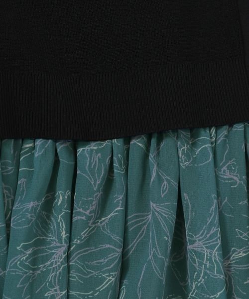 mysty woman（ミスティウーマン）の「ベストSET花柄ワンピース 273175（ワンピース・レディース・ブラック/ベージュ/ラベンダー/ブラウン/ベージュ系その他/ブラウン系その他/グリーン・FREE）」の13枚目の写真