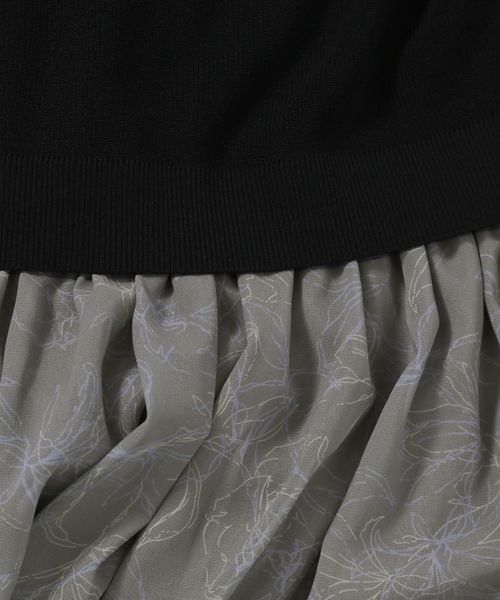 mysty woman（ミスティウーマン）の「ベストSET花柄ワンピース 273175（ワンピース・レディース・ブラック/ベージュ/ラベンダー/ブラウン/ベージュ系その他/ブラウン系その他/グリーン・FREE）」の14枚目の写真