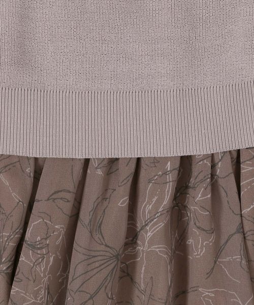 mysty woman（ミスティウーマン）の「ベストSET花柄ワンピース 273175（ワンピース・レディース・ブラック/ベージュ/ラベンダー/ブラウン/ベージュ系その他/ブラウン系その他/グリーン・FREE）」の15枚目の写真