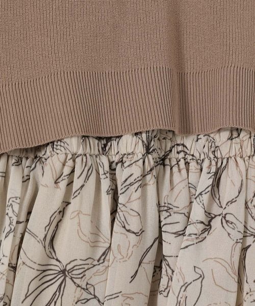 mysty woman（ミスティウーマン）の「ベストSET花柄ワンピース 273175（ワンピース・レディース・ブラック/ベージュ/ラベンダー/ブラウン/ベージュ系その他/ブラウン系その他/グリーン・FREE）」の16枚目の写真