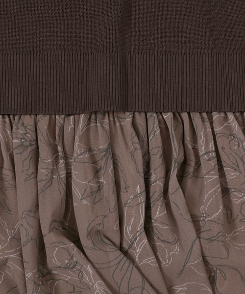 mysty woman（ミスティウーマン）の「ベストSET花柄ワンピース 273175（ワンピース・レディース・ブラック/ベージュ/ラベンダー/ブラウン/ベージュ系その他/ブラウン系その他/グリーン・FREE）」の17枚目の写真