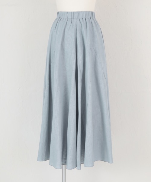 UR'S（ユアーズ）の「ﾘﾈﾝﾌﾚｱｽｶｰﾄ（スカート・レディース・ブルー/グリーン/ナチュラル/ブラック/グレー・S/M/L）」の14枚目の写真