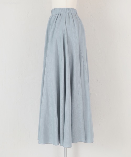 UR'S（ユアーズ）の「ﾘﾈﾝﾌﾚｱｽｶｰﾄ（スカート・レディース・ブルー/グリーン/ナチュラル/ブラック/グレー・S/M/L）」の13枚目の写真