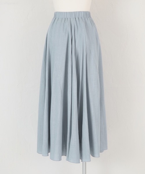 UR'S（ユアーズ）の「ﾘﾈﾝﾌﾚｱｽｶｰﾄ（スカート・レディース・ブルー/グリーン/ナチュラル/ブラック/グレー・S/M/L）」の21枚目の写真