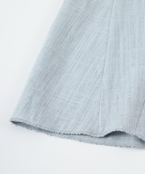 UR'S（ユアーズ）の「ﾘﾈﾝﾌﾚｱｽｶｰﾄ（スカート・レディース・ブルー/グリーン/ナチュラル/ブラック/グレー・S/M/L）」の16枚目の写真