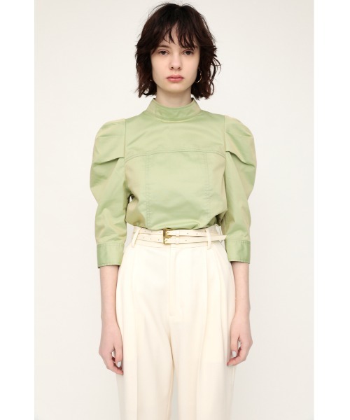 SLY(スライ)の「CHAMBRAY TUCK SLEEVE TOPS タックスリーブ トップス(シャツ/ブラウス・レディース・ホワイト/ブラック/ライトグリーン・FREE)」の17枚目の写真