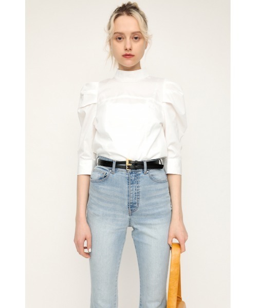 SLY（スライ）の「CHAMBRAY TUCK SLEEVE TOPS タックスリーブ