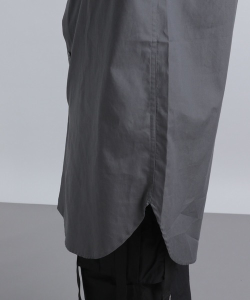 HARE（ハレ）の「オーバーロングシャツ(HARE)（シャツ/ブラウス・メンズ・グレー/オフホワイト・FREE）」の10枚目の写真