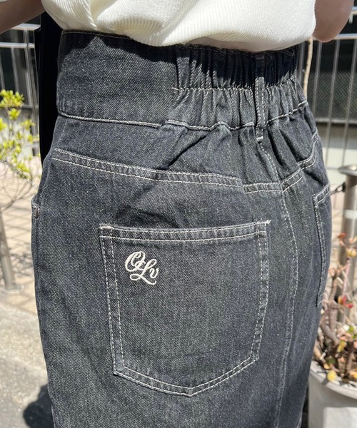 OLIVE des OLIVE(オリーブデオリーブ)の「デニムミニスカート(スカート・レディース・ブラック/オフホワイト/ワンウォッシュ・FREE)」の18枚目の写真