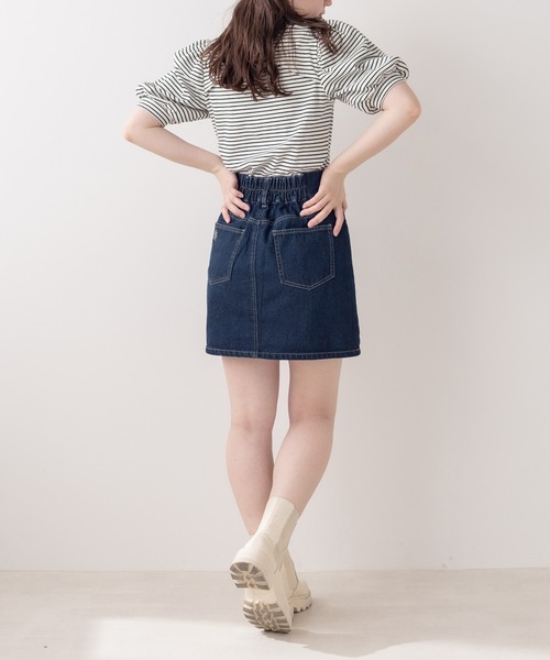 OLIVE des OLIVE(オリーブデオリーブ)の「デニムミニスカート(スカート・レディース・ブラック/オフホワイト/ワンウォッシュ・FREE)」の21枚目の写真