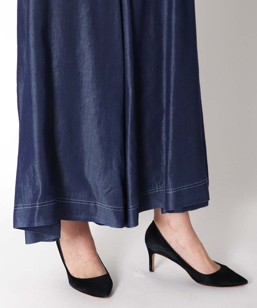 Jines（ジネス）の「テンセルデニムロンパース　【WEB限定/一部店舗限定】（パンツドレス・レディース・インディゴブルー・38）」の5枚目の写真