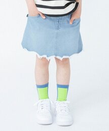 スカラップフリンジデニムスカート