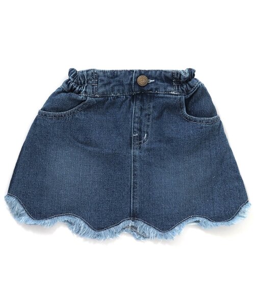 BREEZE（ブリーズ）の「スカラップフリンジデニムスカート（デニムスカート・キッズ・サックスブルー/ブルー・90/150/110/130/120/140/100）」の2枚目の写真