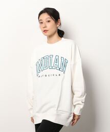 INDIAN（インディアン）の「『INDIAN』サテンロゴ オーバーサイズトレーナー（スウェット）」
