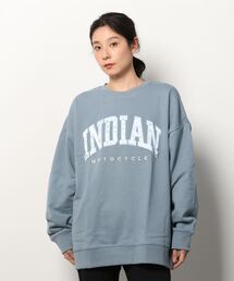 INDIAN（インディアン）の「『INDIAN』サテンロゴ オーバーサイズトレーナー（スウェット）」