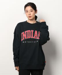 『INDIAN』サテンロゴ オーバーサイズトレーナー