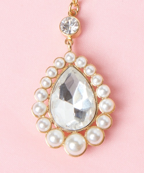 Mel cinna(メルシーナ)の「Mel cinna/drop stone earring(イヤリング・レディース・ブラック/クリア・FREE)」の9枚目の写真