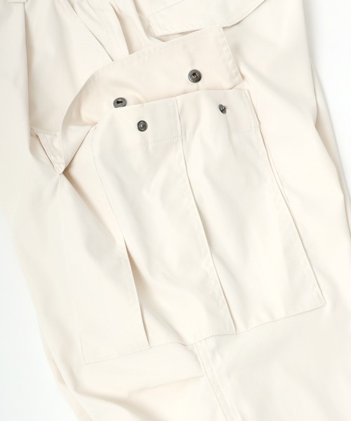 Salong hameu（サロン ハミュー）の「ワイドシルエットカーゴパンツ/裾ドローコード タックワイドパンツ（カーゴパンツ・メンズ・ブラック/カーキオリーブ/オフホワイト・M/L）」の14枚目の写真