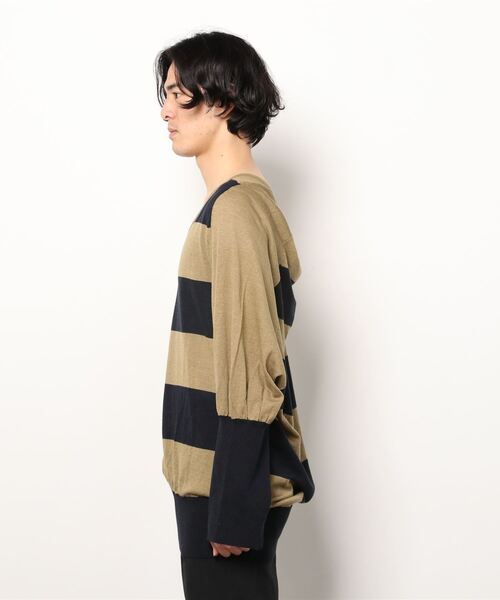 GARDEN TOKYO（ガーデントウキョウ）の「HAIDU STRIPE KNIT（ニット/セーター・メンズ・ベージュ・44）」の2枚目の写真