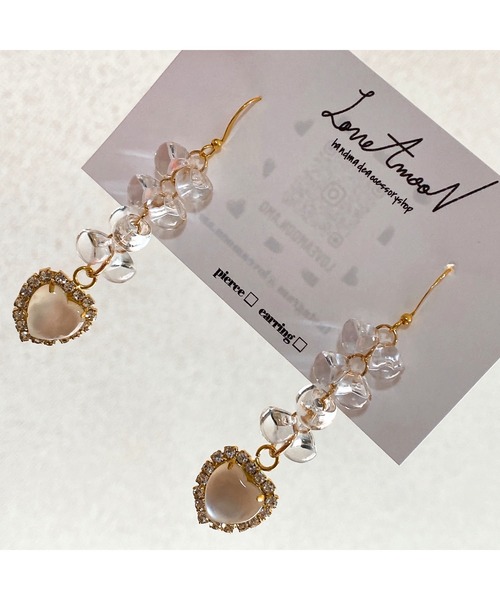 tone(トーン)の「【LoveAmooN】 jewelryheart (MA)(ピアス(両耳用)・レディース・ゴールド・FREE)」の1枚目の写真