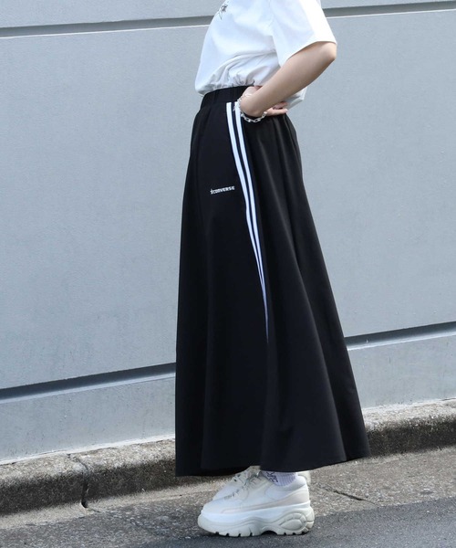CONVERSE（コンバース）の「【CONVERSE】ラインフレアスカート（スカート・レディース・ブラック/ベージュ・M）」の13枚目の写真