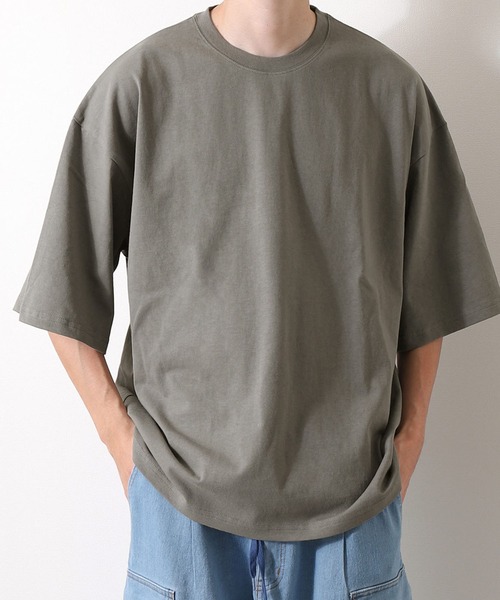 ZIP FIVE(ジップファイブ)の「【ZIP FIVE】【USAコットン】【8oz】バルーンスリーブオーバーサイズ ヘビーウェイト半袖Tシャツ(Tシャツ/カットソー・メンズ・ホワイト/ブラック/チャコール・MEDIUM/LARGE)」の1枚目の写真