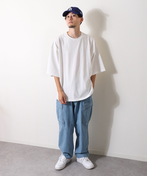 ZIP FIVE(ジップファイブ)の「【ZIP FIVE】【USAコットン】【8oz】バルーンスリーブオーバーサイズ ヘビーウェイト半袖Tシャツ(Tシャツ/カットソー・メンズ・ホワイト/ブラック/チャコール・MEDIUM/LARGE)」の9枚目の写真
