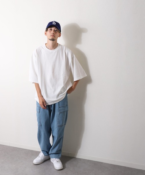 ZIP FIVE(ジップファイブ)の「【ZIP FIVE】【USAコットン】【8oz】バルーンスリーブオーバーサイズ ヘビーウェイト半袖Tシャツ(Tシャツ/カットソー・メンズ・ホワイト/ブラック/チャコール・MEDIUM/LARGE)」の10枚目の写真