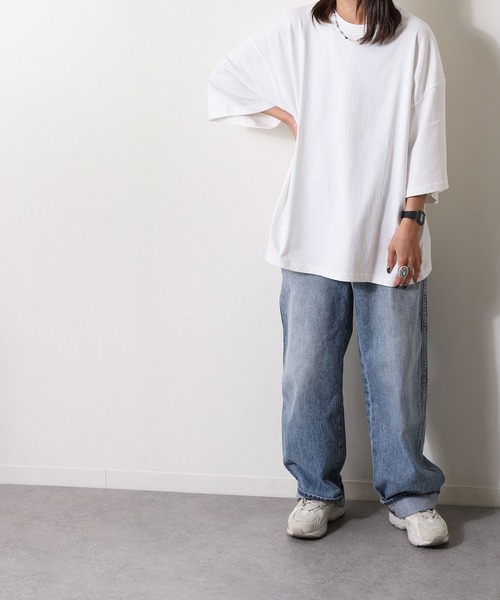 ZIP FIVE(ジップファイブ)の「【ZIP FIVE】【USAコットン】【8oz】バルーンスリーブオーバーサイズ ヘビーウェイト半袖Tシャツ(Tシャツ/カットソー・メンズ・ホワイト/ブラック/チャコール・MEDIUM/LARGE)」の12枚目の写真