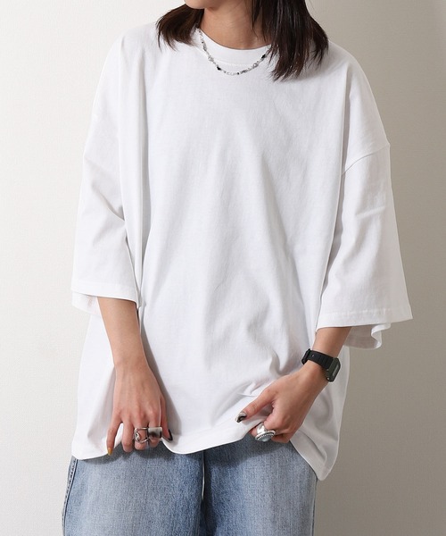 ZIP FIVE(ジップファイブ)の「【ZIP FIVE】【USAコットン】【8oz】バルーンスリーブオーバーサイズ ヘビーウェイト半袖Tシャツ(Tシャツ/カットソー・メンズ・ホワイト/ブラック/チャコール・MEDIUM/LARGE)」の13枚目の写真