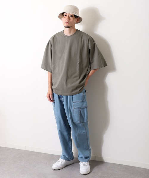 ZIP FIVE(ジップファイブ)の「【ZIP FIVE】【USAコットン】【8oz】バルーンスリーブオーバーサイズ ヘビーウェイト半袖Tシャツ(Tシャツ/カットソー・メンズ・ホワイト/ブラック/チャコール・MEDIUM/LARGE)」の19枚目の写真