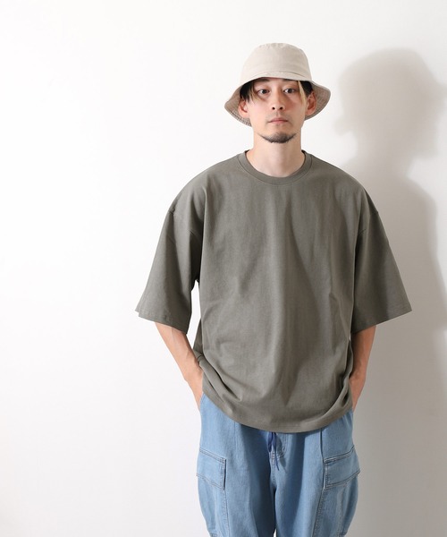 ZIP FIVE(ジップファイブ)の「【ZIP FIVE】【USAコットン】【8oz】バルーンスリーブオーバーサイズ ヘビーウェイト半袖Tシャツ(Tシャツ/カットソー・メンズ・ホワイト/ブラック/チャコール・MEDIUM/LARGE)」の20枚目の写真