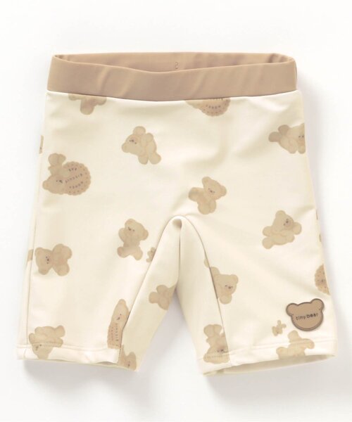 apres les cours(アプレレクール)の「tiny bear ボクサー水着_UVカット(水着・キッズ・ベージュ・90/100/80)」の1枚目の写真