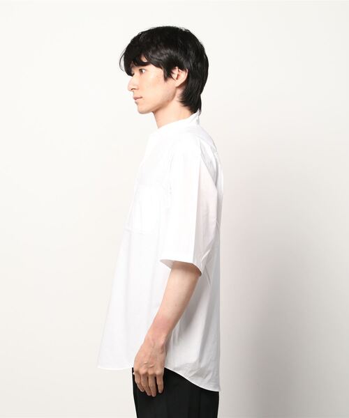 NANO universe（ナノユニバース）の「LB.03/バンドカラー半袖シャツ