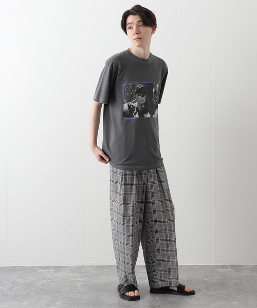 Insonnia PROJECTS(インソニアプロジェクト)の「【Insonnia Project / インソニア プロジェクト】TUPAC TEE 202(Tシャツ/カットソー・メンズ・ホワイト/ブラック・2/3)」の3枚目の写真