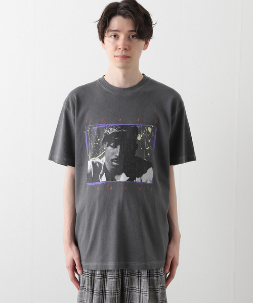 Insonnia PROJECTS(インソニアプロジェクト)の「【Insonnia Project / インソニア プロジェクト】TUPAC TEE 202(Tシャツ/カットソー・メンズ・ホワイト/ブラック・2/3)」の4枚目の写真