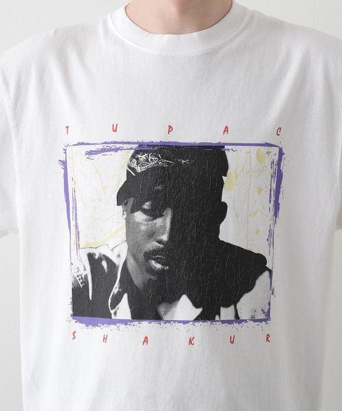Insonnia PROJECTS(インソニアプロジェクト)の「【Insonnia Project / インソニア プロジェクト】TUPAC TEE 202(Tシャツ/カットソー・メンズ・ホワイト/ブラック・2/3)」の12枚目の写真