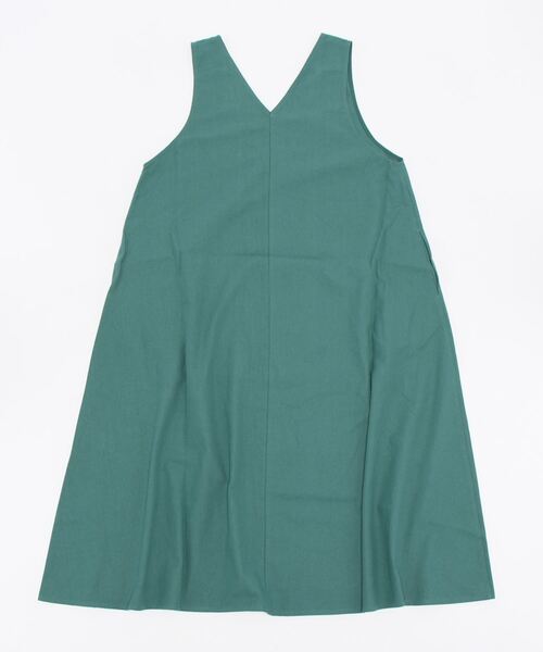 Samansa Mos2（サマンサ モスモス）の「深Vネックノースリワンピース（ワンピース・レディース・オフホワイト/ブルー/グリーン/チャコール・ﾌﾘ-）」の5枚目の写真
