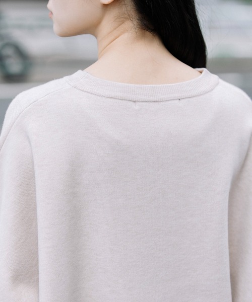 Munich(ミューニック)の「PBTヤーンインターロックニットワイドプルオーバー(Tシャツ/カットソー・レディース・チャコールグレー/パープル/オートミール・FREE)」の13枚目の写真