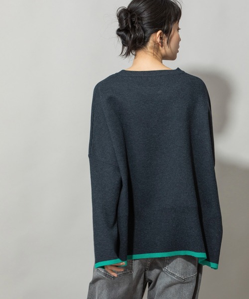 Munich(ミューニック)の「PBTヤーンインターロックニットワイドプルオーバー(Tシャツ/カットソー・レディース・チャコールグレー/パープル/オートミール・FREE)」の14枚目の写真