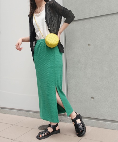 CORNERS(コーナーズ)の「マルチウェイスリットタイトスカート(スカート・レディース・アイボリー/ブラック/グリーン/ブルー・M)」の7枚目の写真