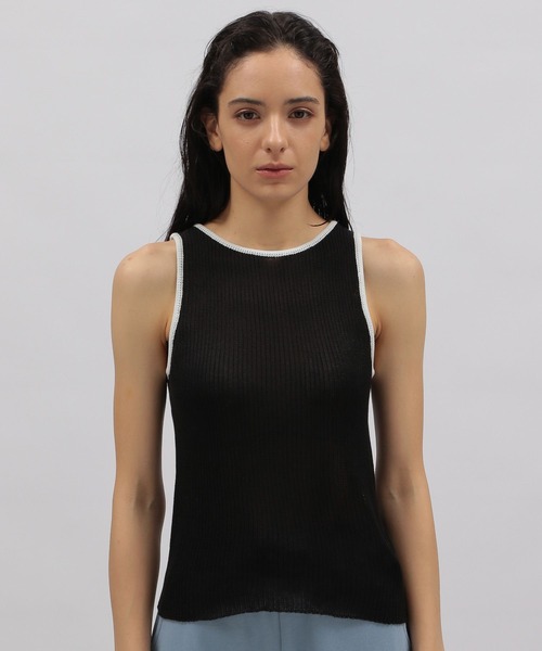 LAKOLE(ラコレ)の「ニットアメスリタンクトップ / 349115(タンクトップ・レディース・オフホワイト/ブラック・FREE)」の9枚目の写真
