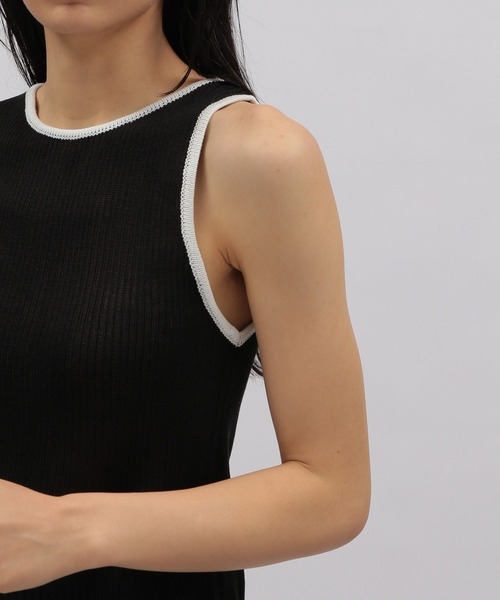 LAKOLE(ラコレ)の「ニットアメスリタンクトップ / 349115(タンクトップ・レディース・オフホワイト/ブラック・FREE)」の14枚目の写真