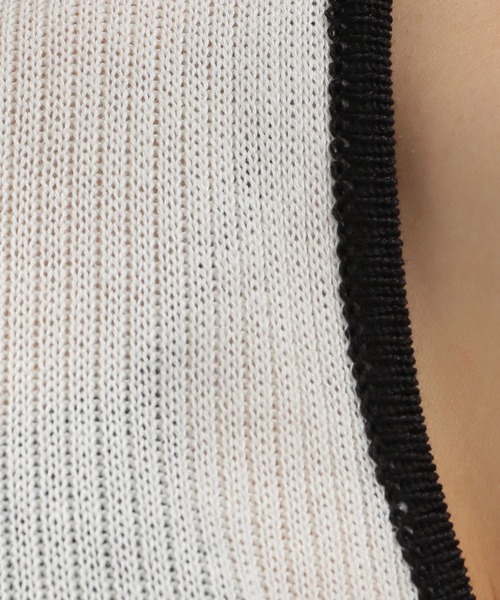 LAKOLE(ラコレ)の「ニットアメスリタンクトップ / 349115(タンクトップ・レディース・オフホワイト/ブラック・FREE)」の16枚目の写真