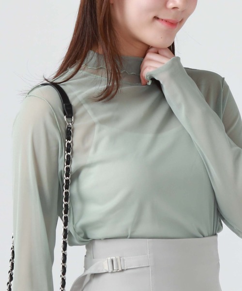 archives（アルシーヴ）の「ルーズネックカットＴＯＰＳ／（Tシャツ/カットソー・レディース・ブラック/ブラウン/グレー/アイボリー/ブルーグレー/ミント/ラベンダー・MEDIUM）」の6枚目の写真