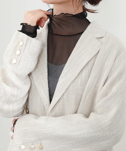 archives（アルシーヴ）の「ルーズネックカットＴＯＰＳ／（Tシャツ/カットソー・レディース・ブラック/ブラウン/グレー/アイボリー/ブルーグレー/ミント/ラベンダー・MEDIUM）」の17枚目の写真