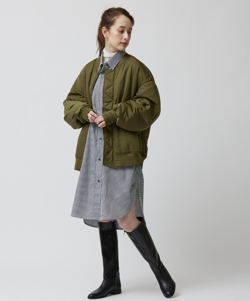 BABYLONE(バビロン)の「リバーシブルMA-1(MA-1・レディース・ブラック/グレー系その他/ライトベージュ・フリー)」の15枚目の写真