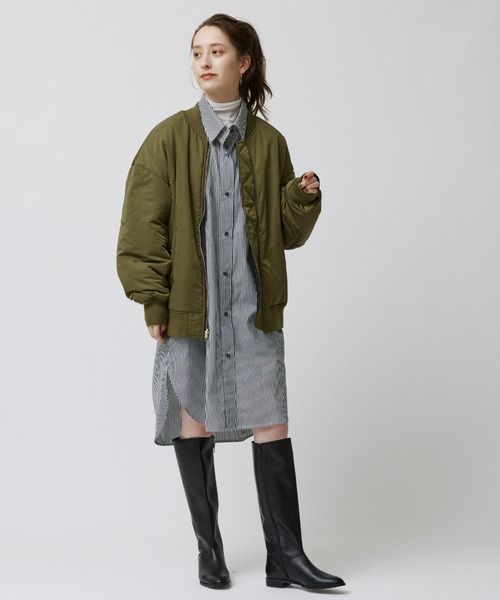 BABYLONE(バビロン)の「リバーシブルMA-1(MA-1・レディース・ブラック/グレー系その他/ライトベージュ・フリー)」の16枚目の写真