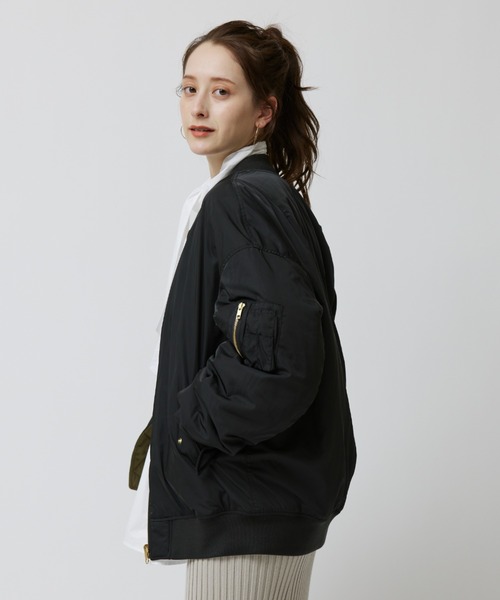 BABYLONE(バビロン)の「リバーシブルMA-1(MA-1・レディース・ブラック/グレー系その他/ライトベージュ・フリー)」の20枚目の写真